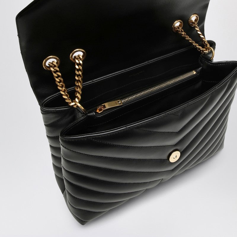 Saint Laurent Black/Gold Medium Loulou Bag Women - 4