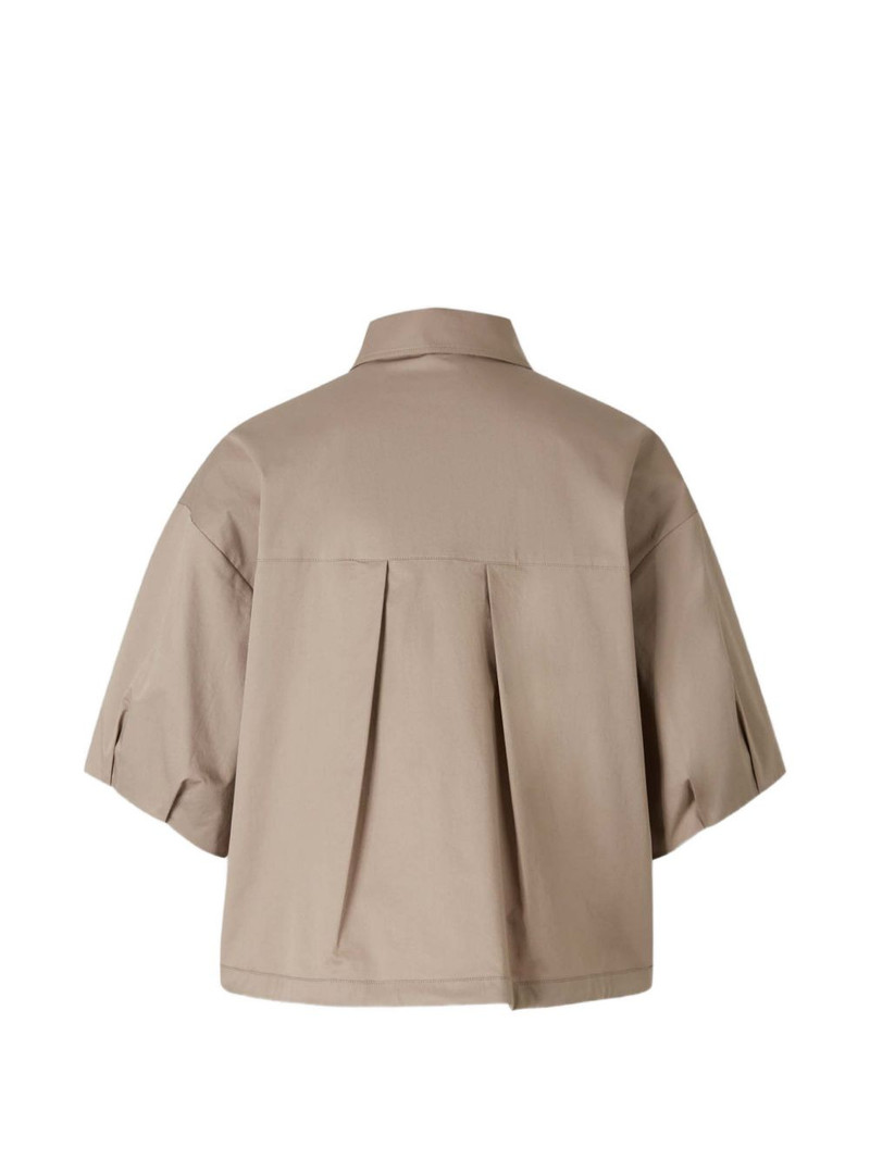 PESERICO chest-pocket drawstring buttoned shirt outlook