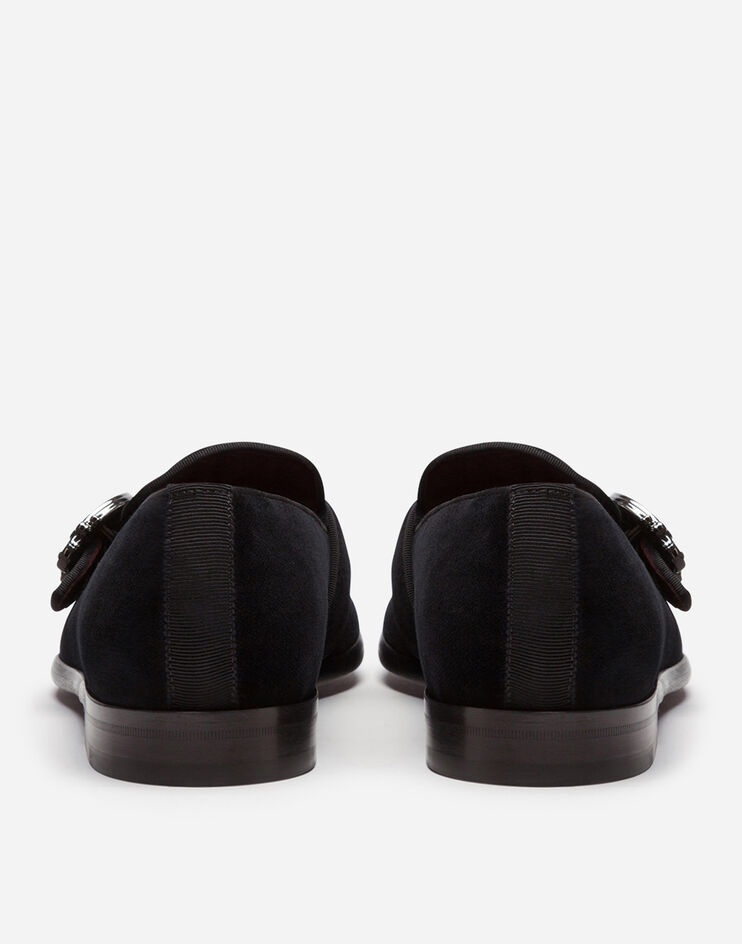 Velvet loafers with DG logo - 3