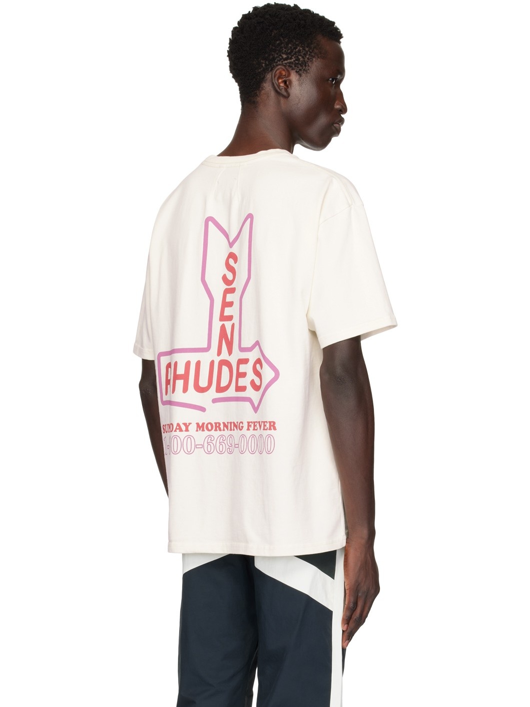 SSENSE Exclusive Off-White 'Send Rhudes' T-Shirt - 3