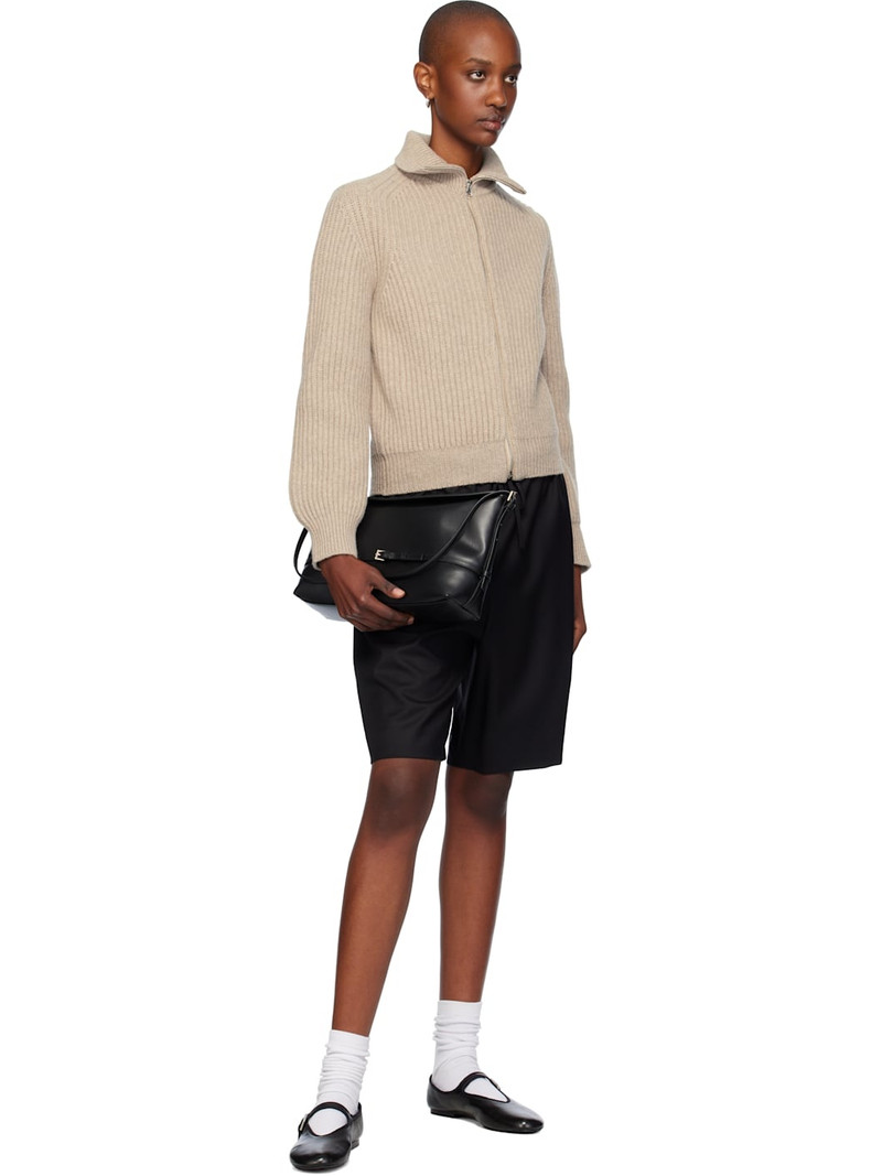 &DAUGHTER Beige Rib Zip Jacket outlook