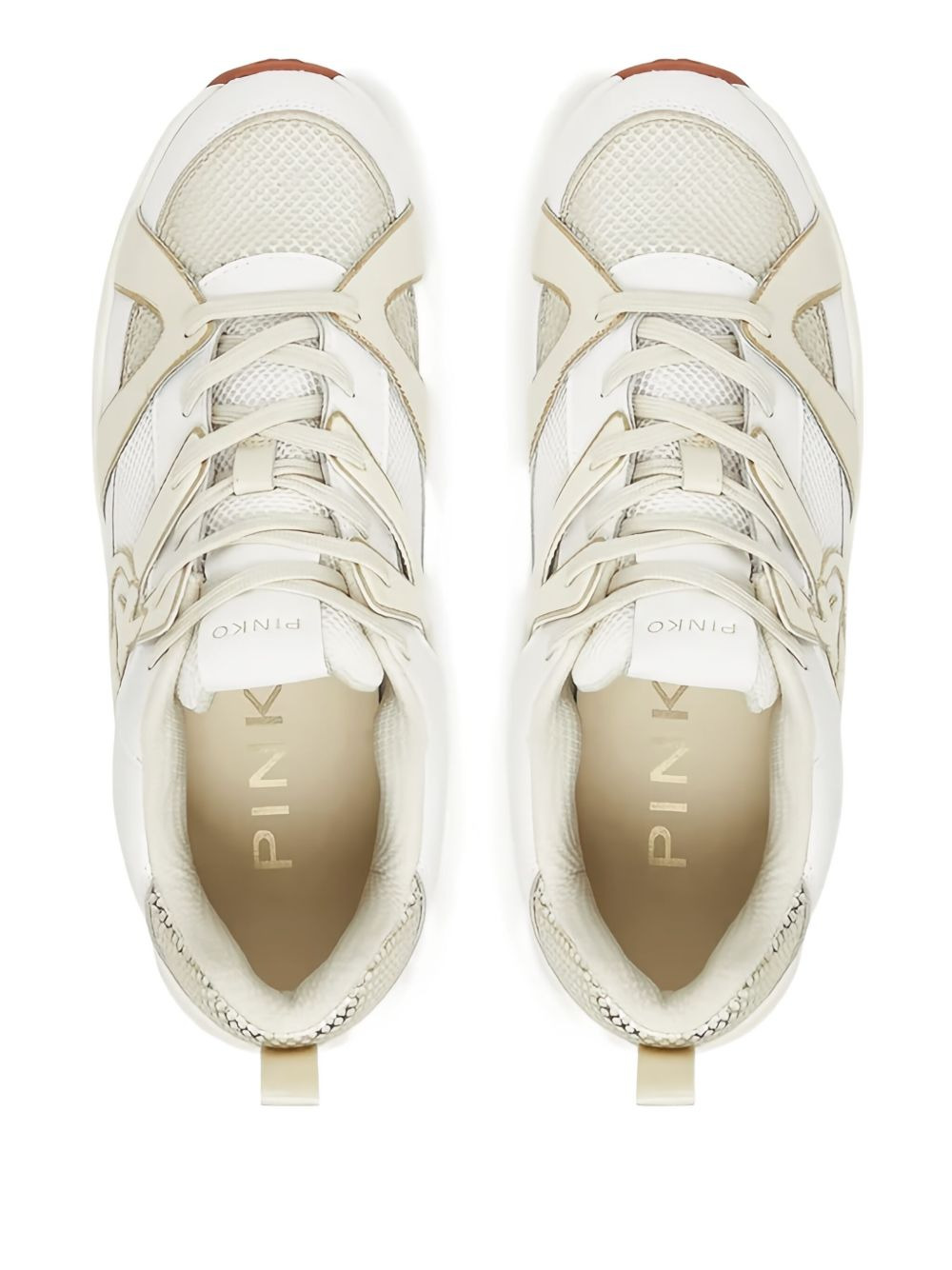 mesh-panels low-top sneakers - 3