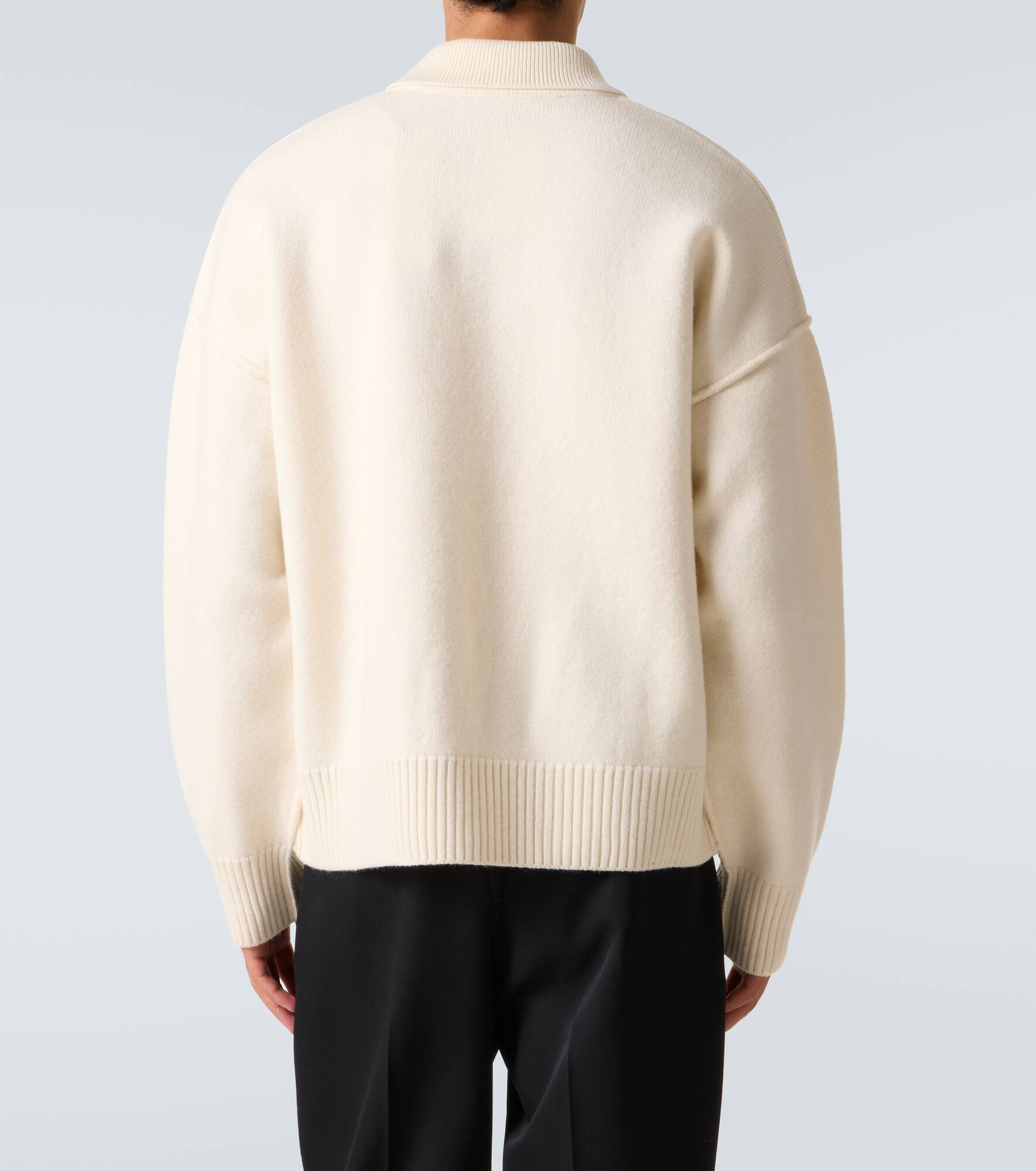 Ami de Cœur virgin wool polo sweater - 4