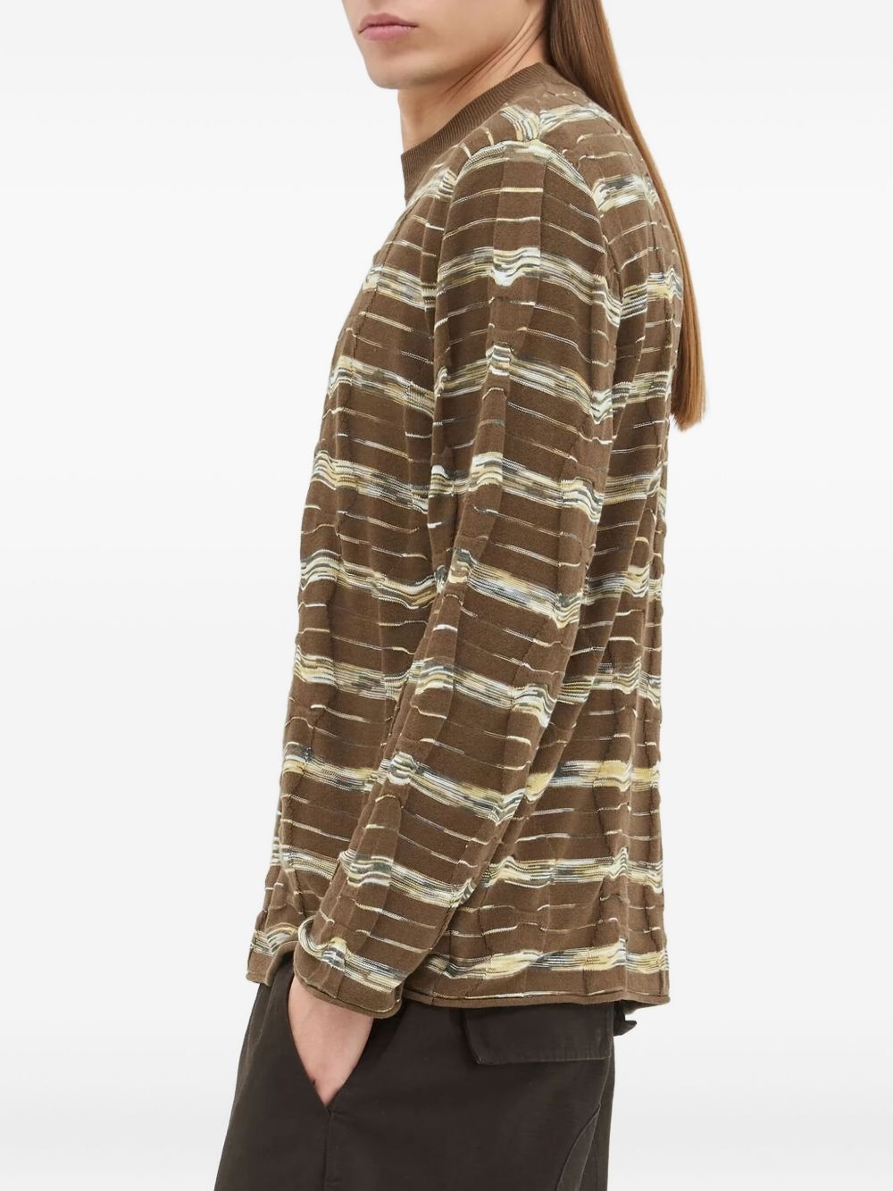 cotton textured sweatshirt - 3