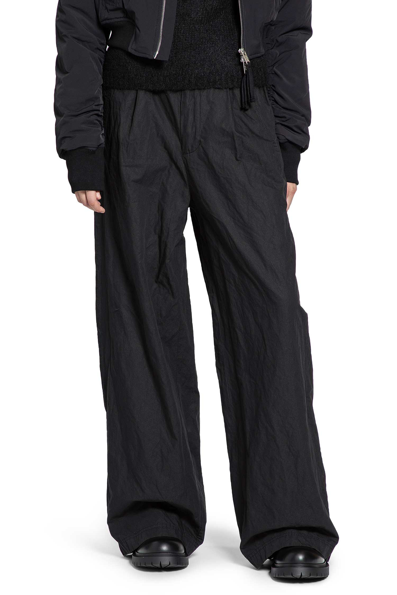 Cotton Lurex Pleated Pants - 6