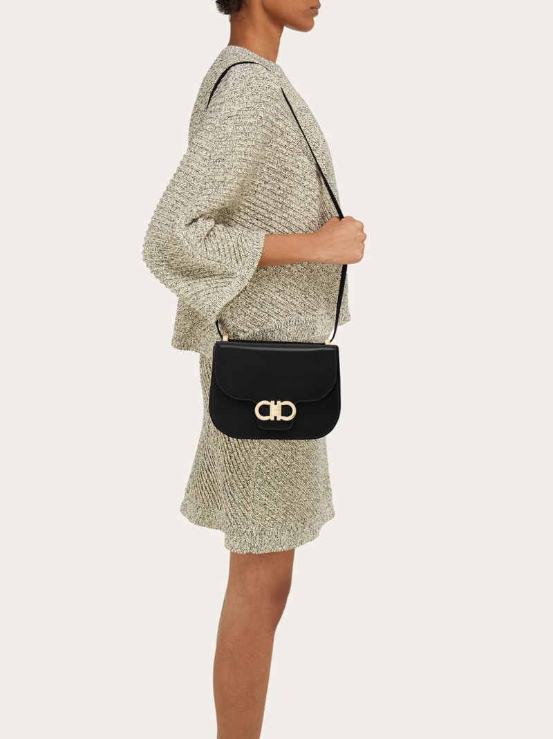 FERRAGAMO Double Gancini North-South crossbody bag outlook