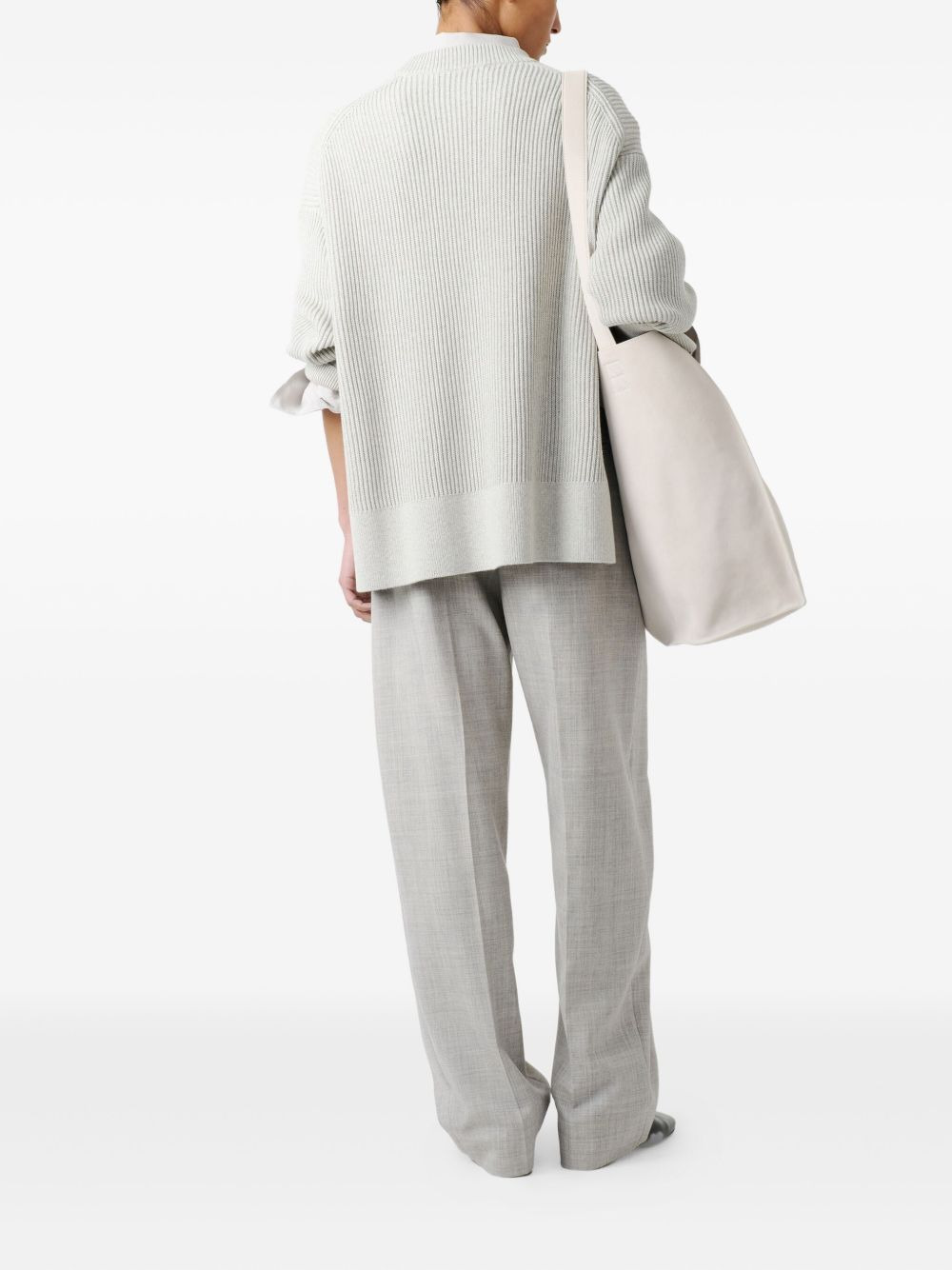 Verda ribbed asymmetric-hem sweater - 2