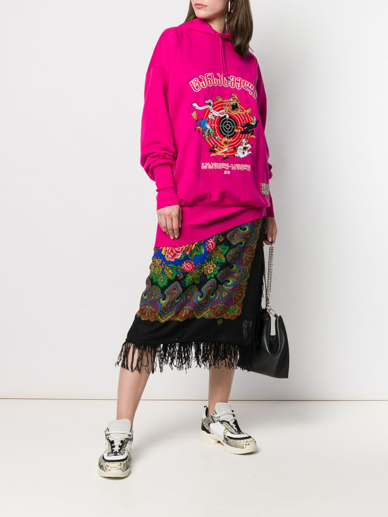 VETEMENTS oversized printed hoodie outlook