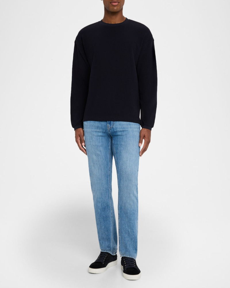 FRAME Men's Cotton Waffle Textured Long-Sleeve T-Shirt outlook