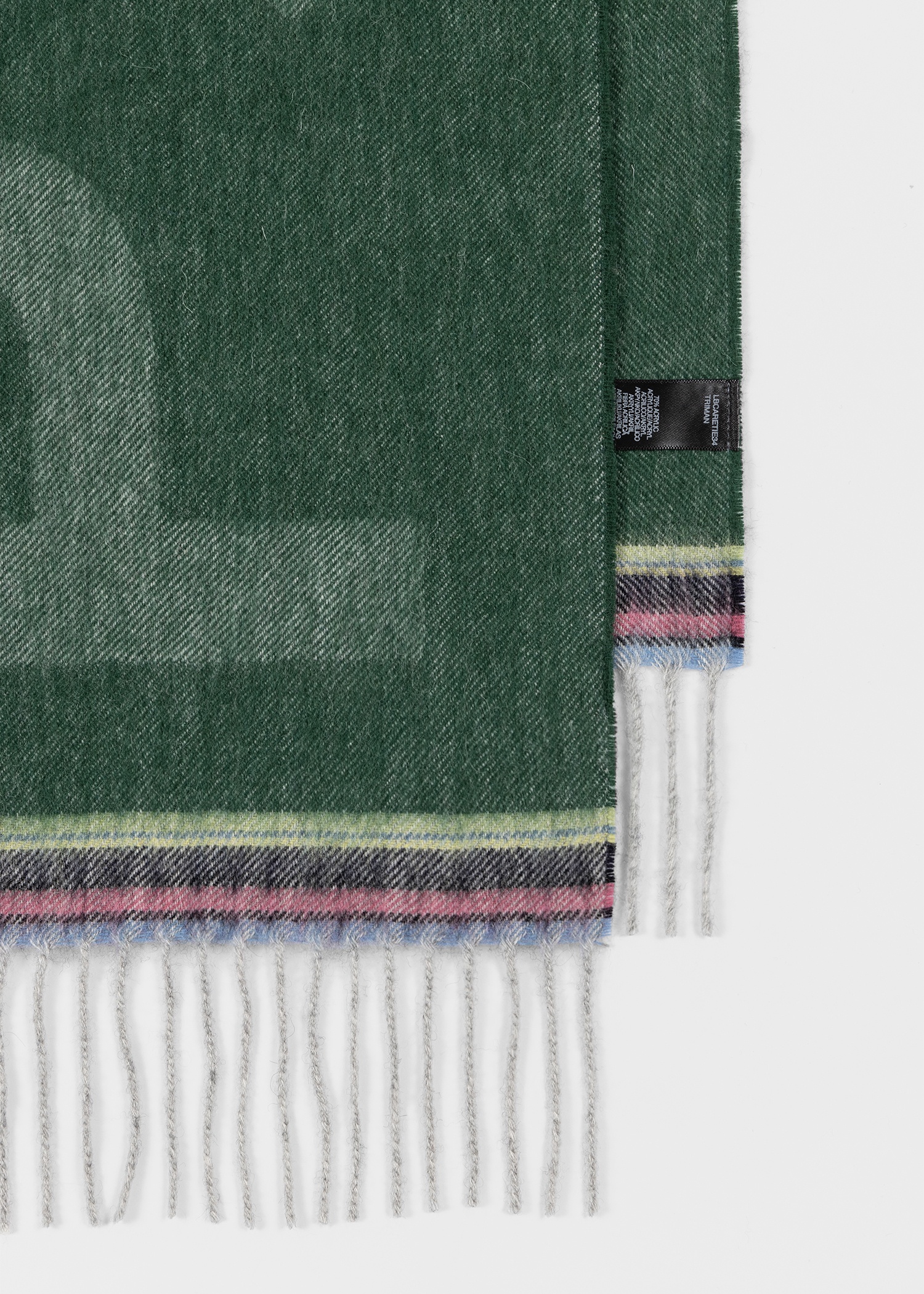 Green PS Paul Smith Logo Scarf - 3