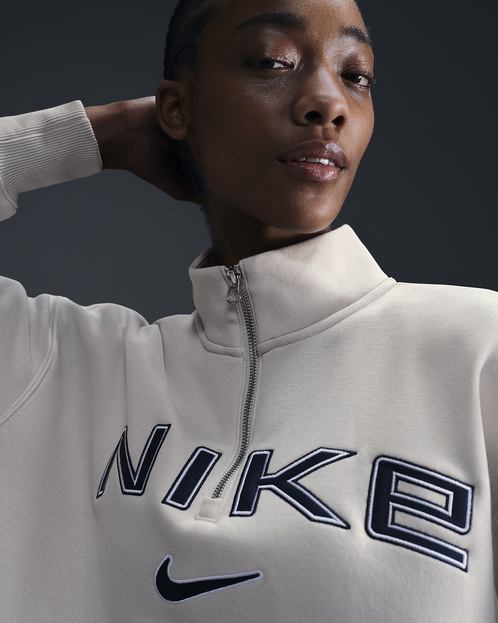Nike Sportswear Phoenix Fleece Women's Oversized 1/4-Zip Logo Top - 2