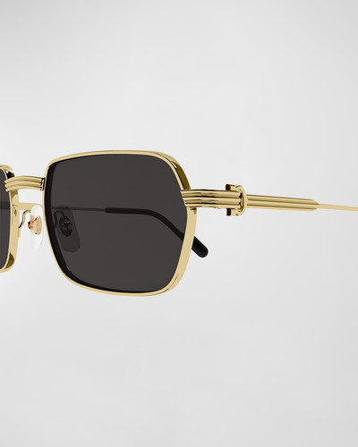 Cartier Men's Metal Rectangle Sunglasses outlook