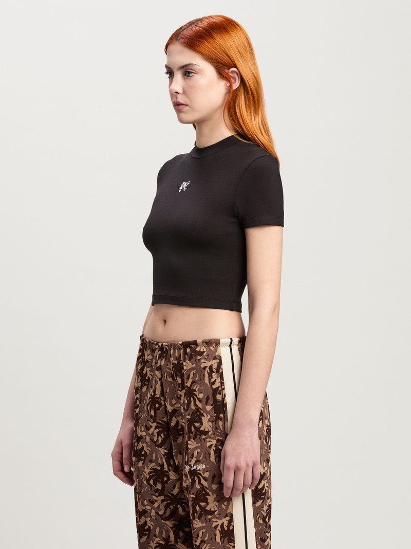 Monogram fitted T-shirt black 4