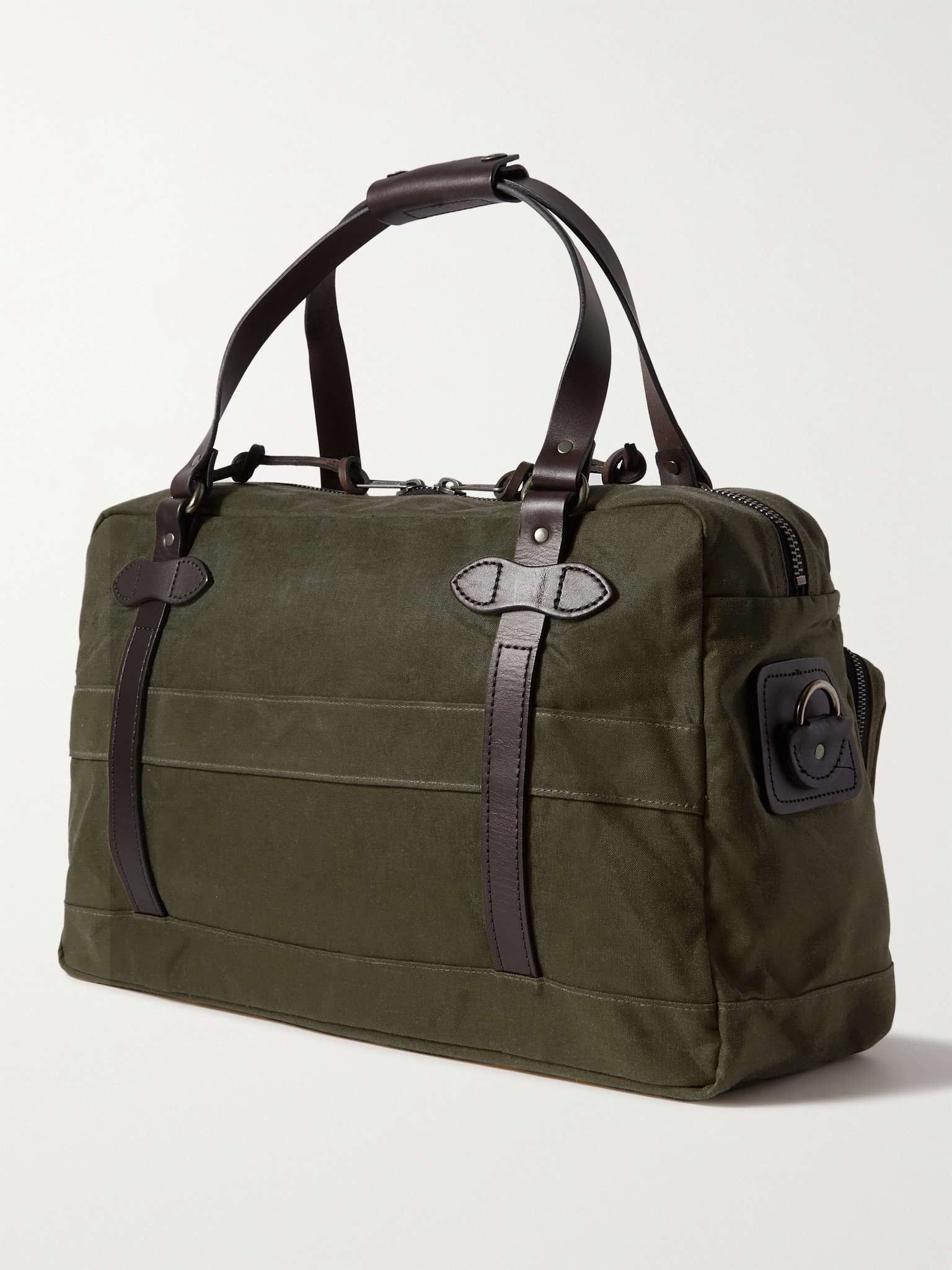 48-Hour Leather-Trimmed Tin Cloth Duffle Bag - 4