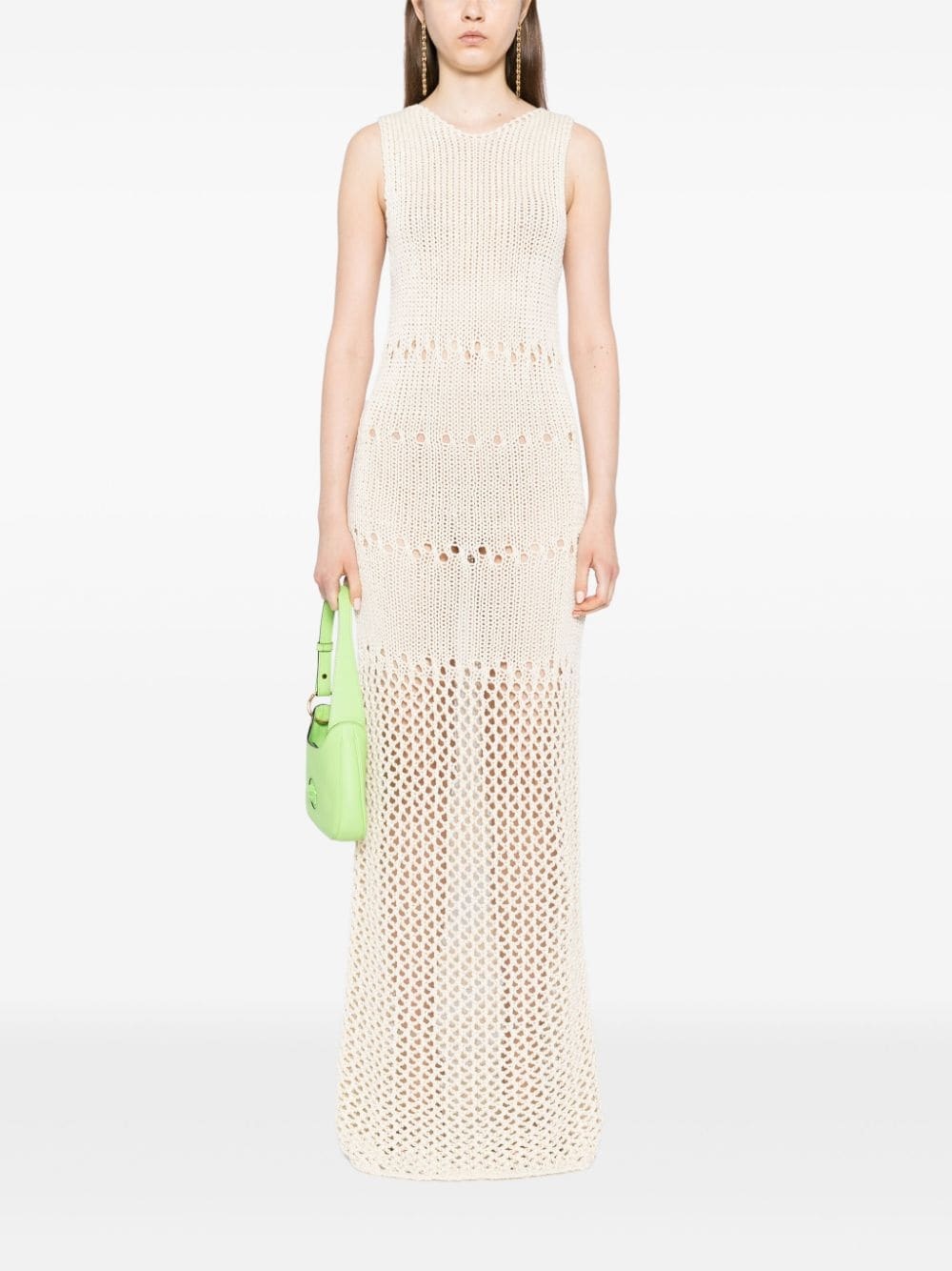 pointelle fractus knitted dress - 4