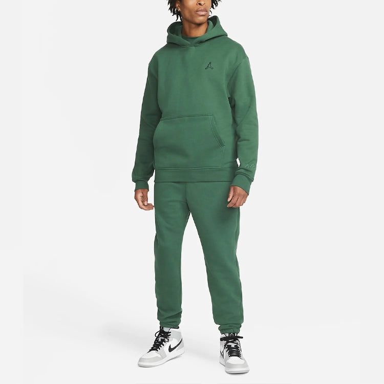 Air Jordan Embroidered Logo Sports Fleece Hoodie 'Green' DA9818-333 - 2