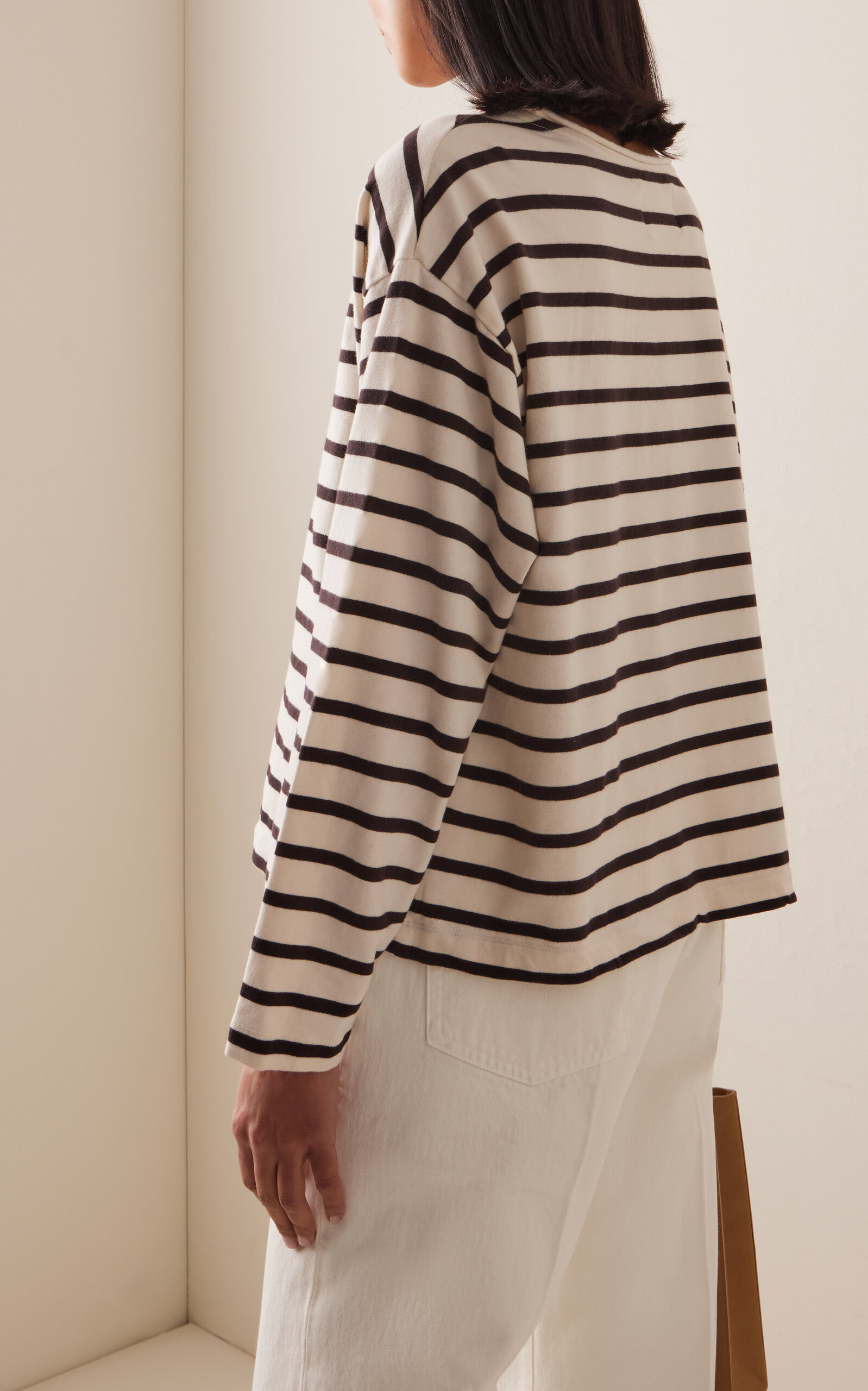 Striped Cotton-Jersey T-Shirt brown - 4