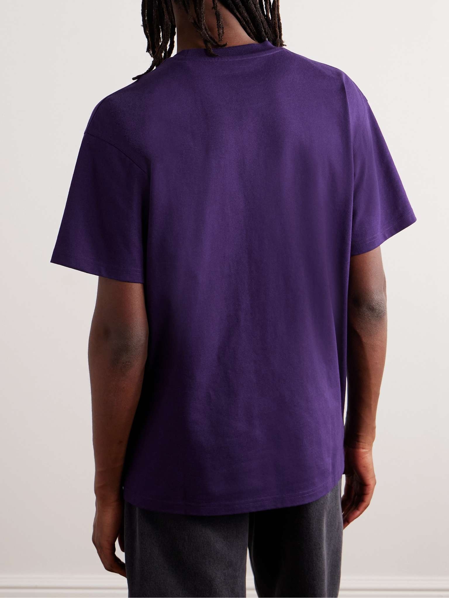 American Script Logo-Embroidered Organic Cotton-Jersey T-Shirt - 3