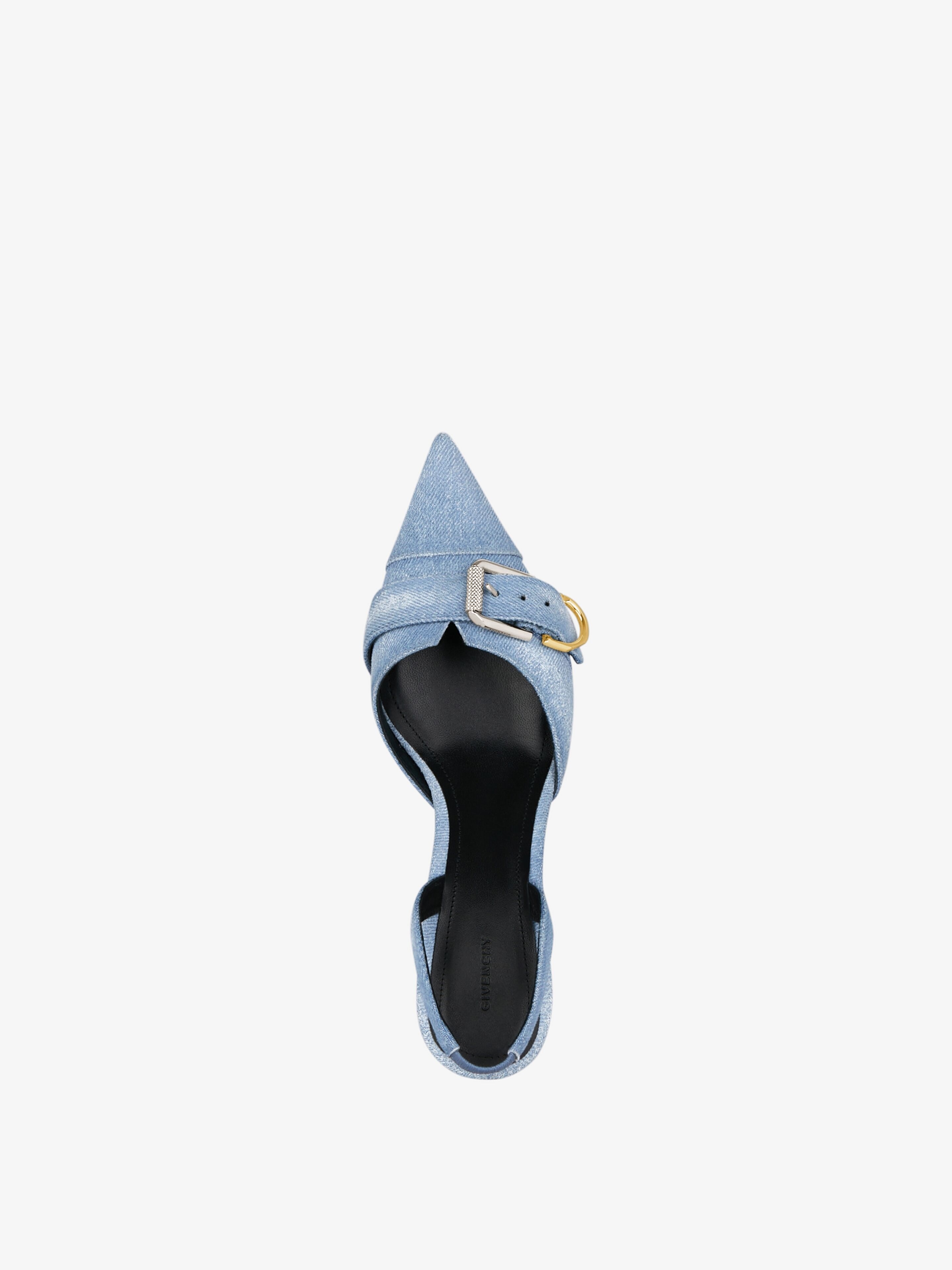 VOYOU SLINGBACKS IN WASHED DENIM - 4