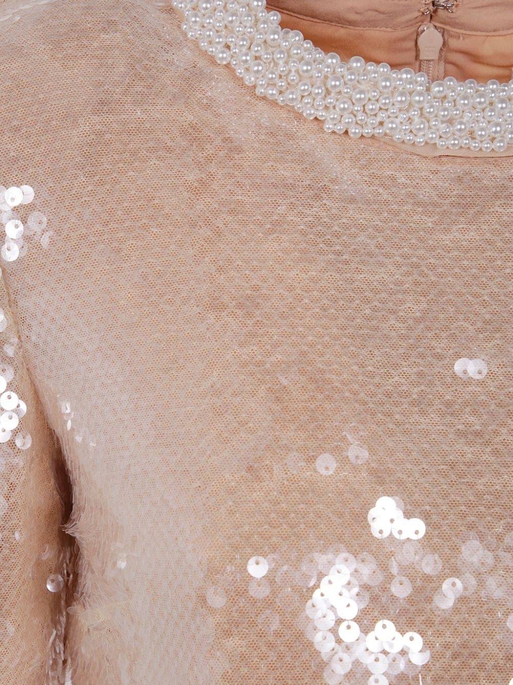 pearl trim sequin top - 3