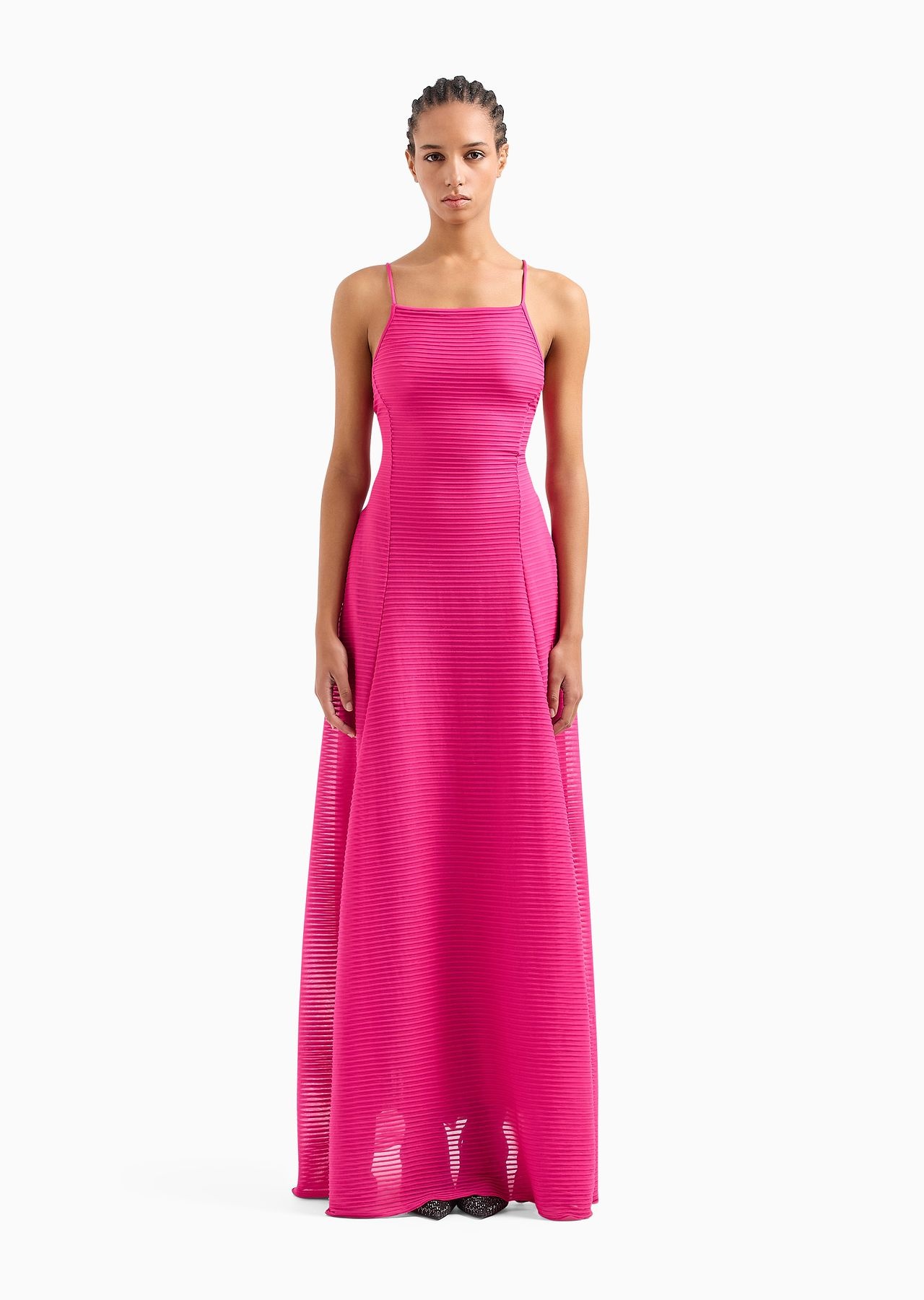 Long dress in ottoman-look jersey - 2