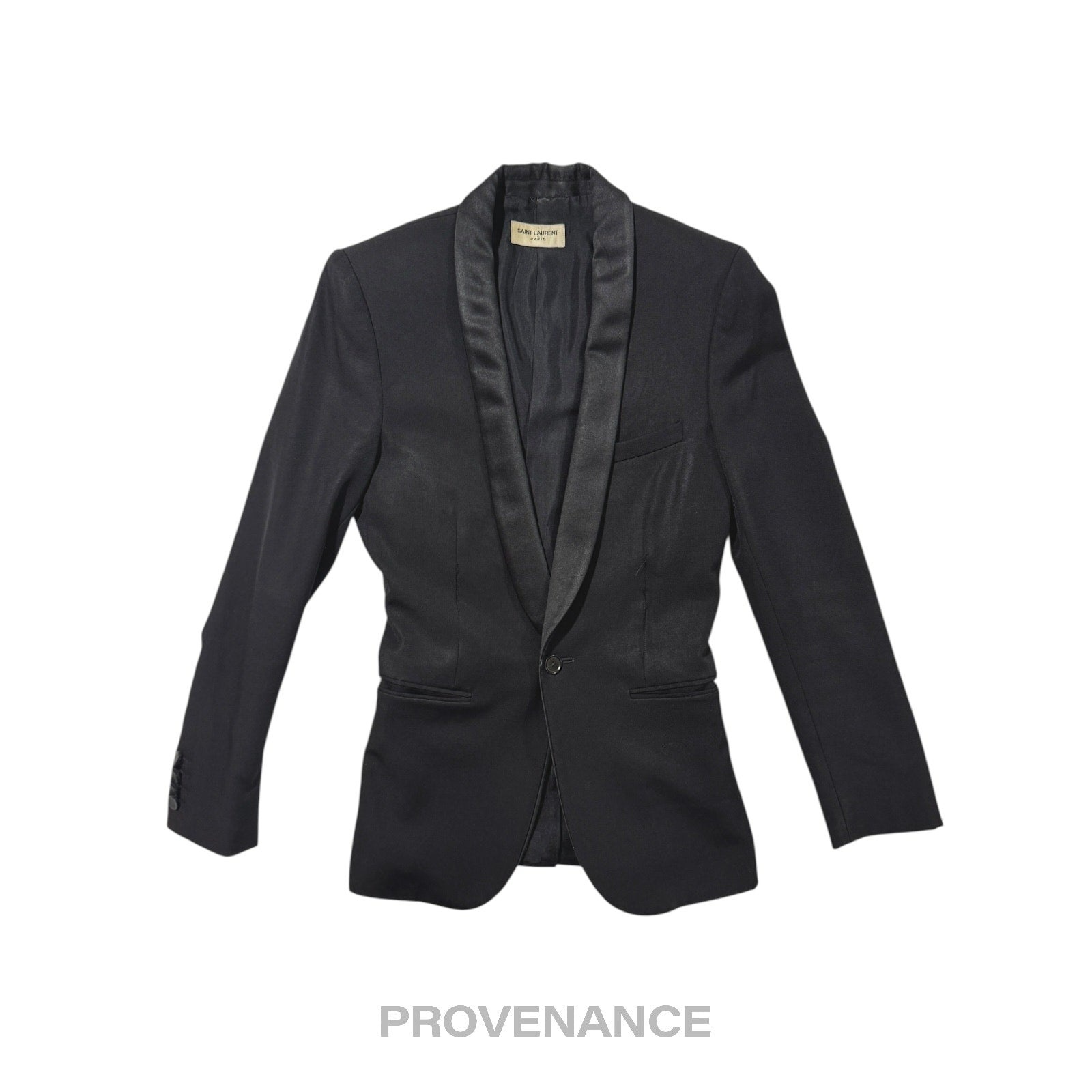 Saint Laurent Paris SLP Destroyed Tuxedo Dinner Jacket 44 - 1
