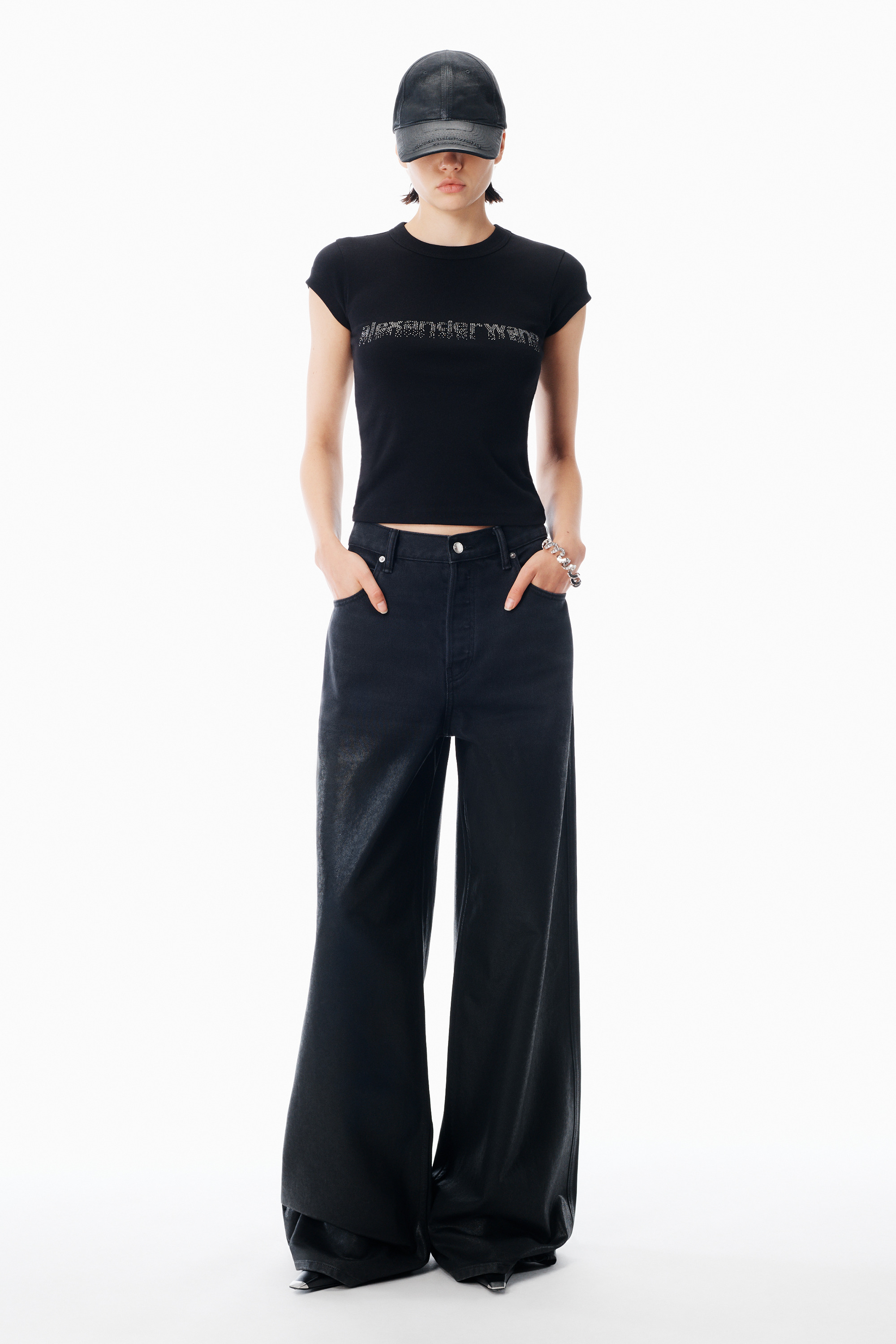 Crystal Hotfix Logo Cotton Baby Tee - 5