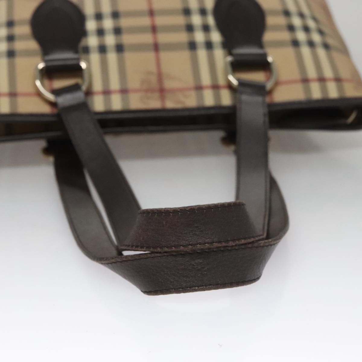 Burberry Nova Check Tote Bag Pvc Leather Beige - 7