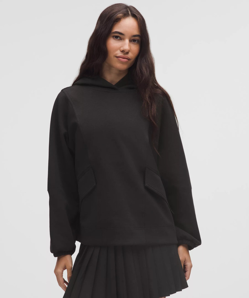 Cotton-Blend Double-Knit Oversized Hoodie 1
