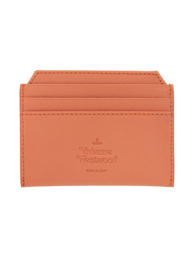 Vivienne Westwood Orange Saffiano Slim Card Holder outlook