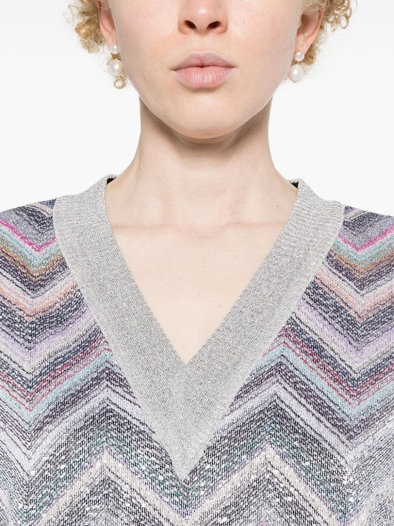 zigzag sequin-embellished jumper 5