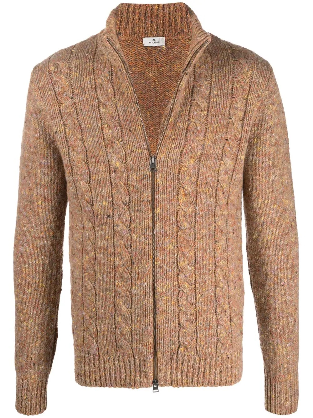 cable knit zipped cardigan - 1