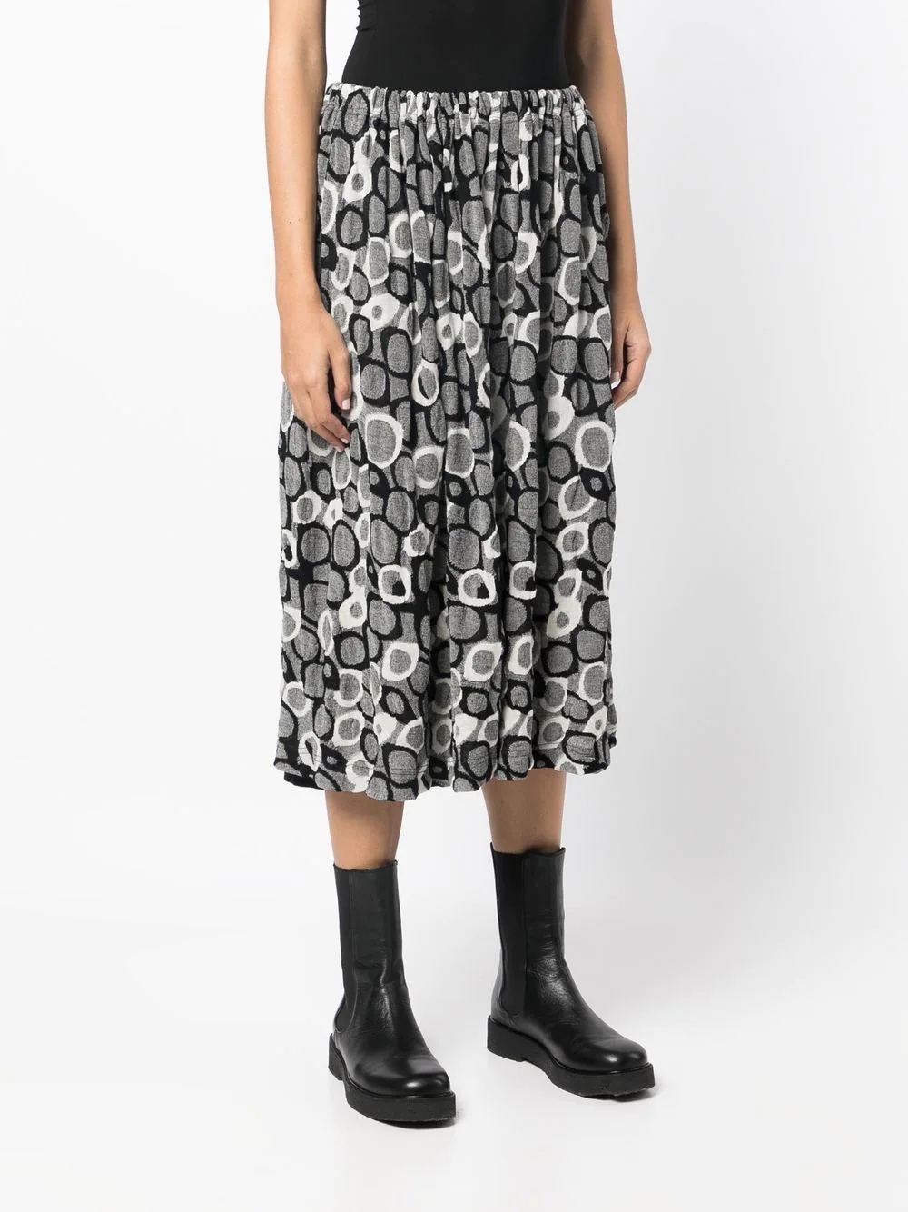 abstract patterned midi skirt - 3