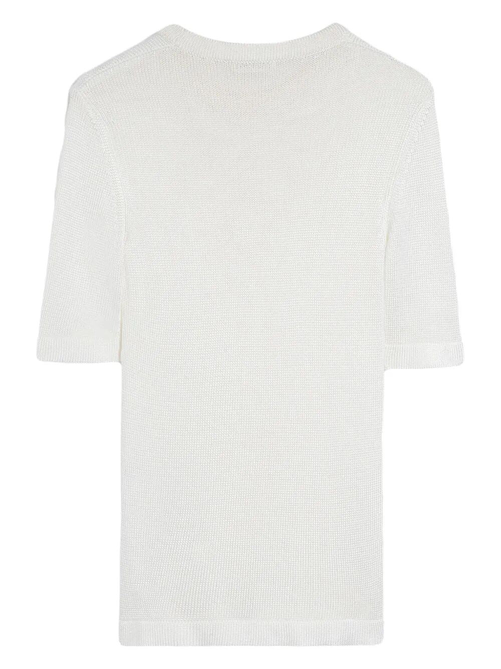 Jil Sander Women Ss Cn T-Shirt W/ Flower Crochet - 3