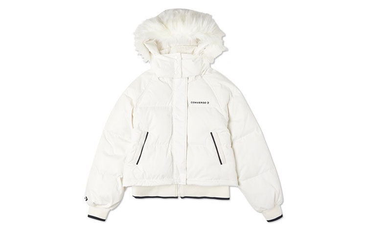 (WMNS) Converse Convertible Long Down Jacket 'White' 10020023-A01 - 3