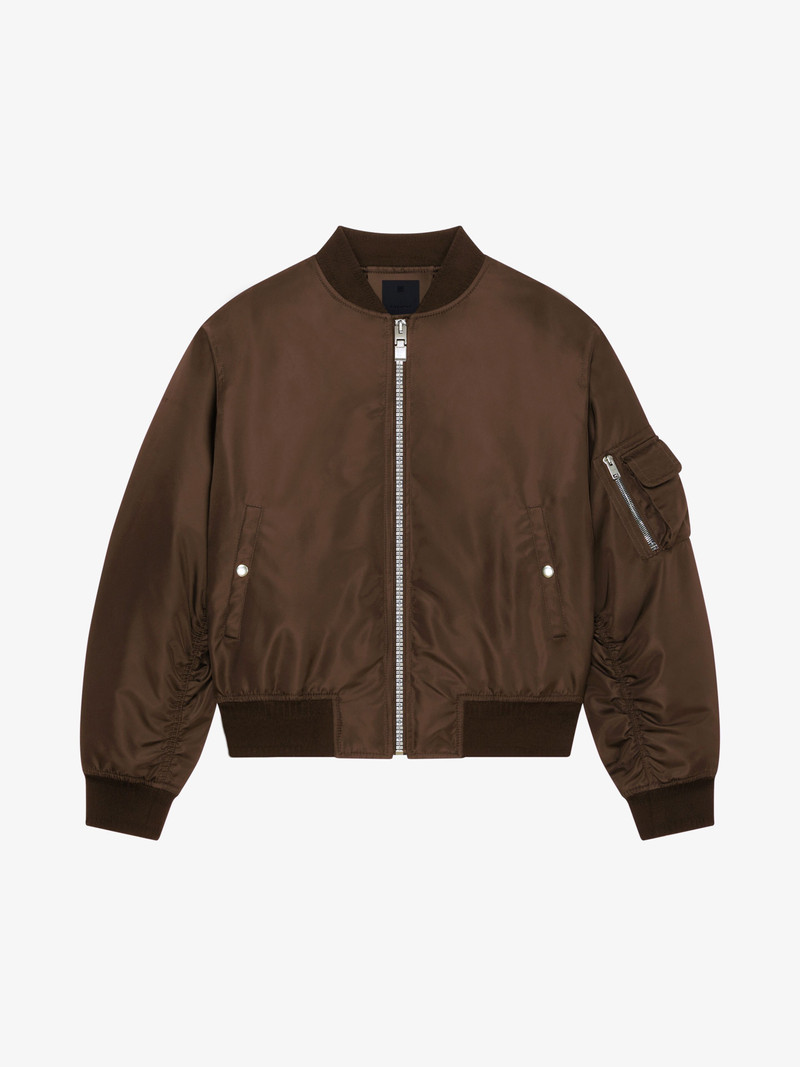 BOMBER JACKET IN EMBROIDERED NYLON 1