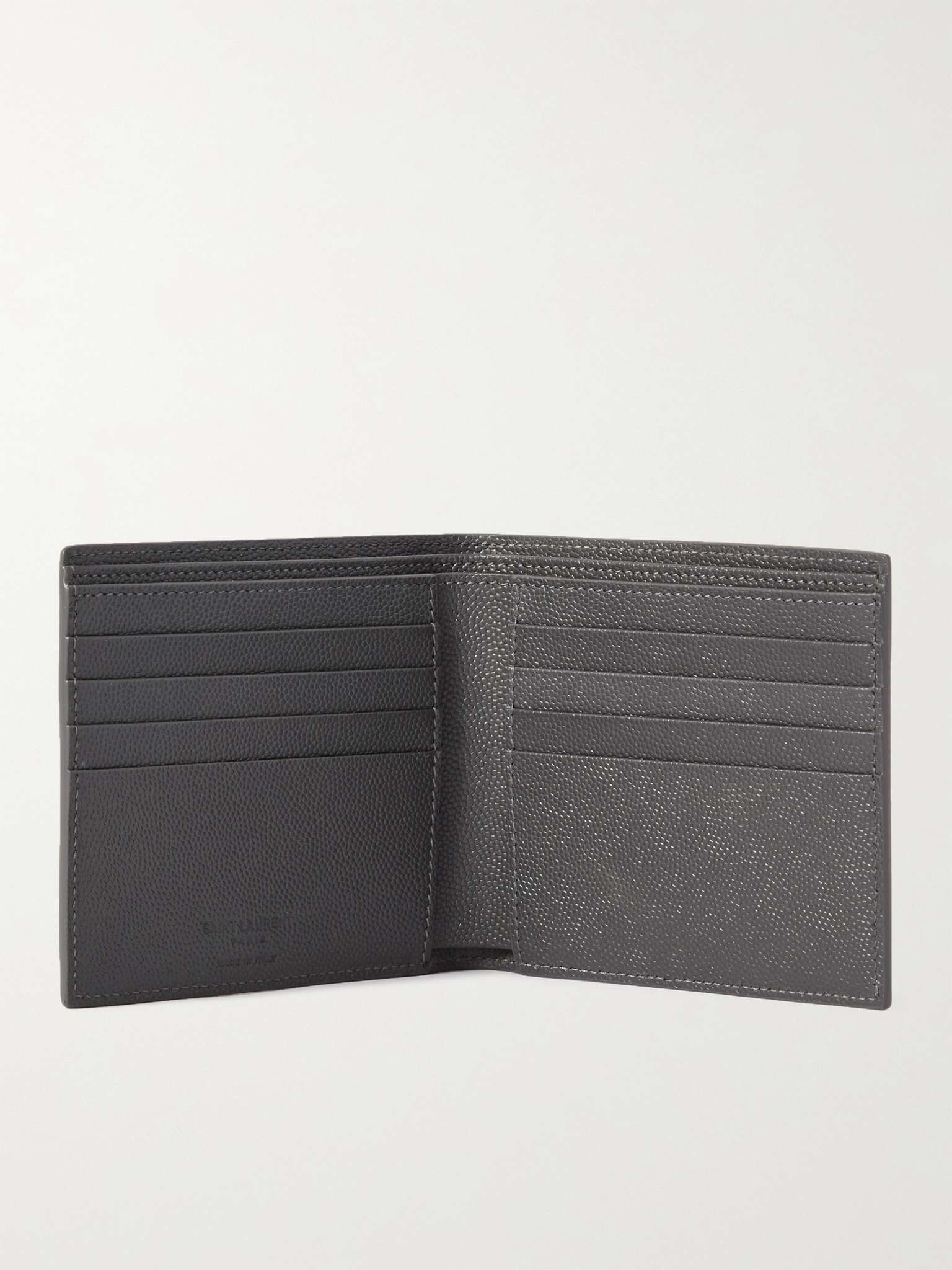 Logo-Print Pebble-Grain Leather Billfold Wallet - 2