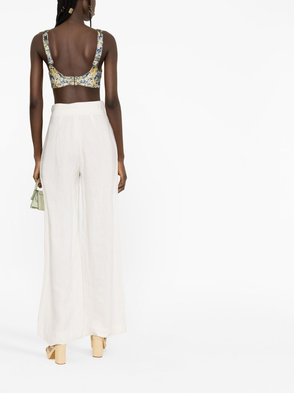 Tama floral-print silk bralette - 4