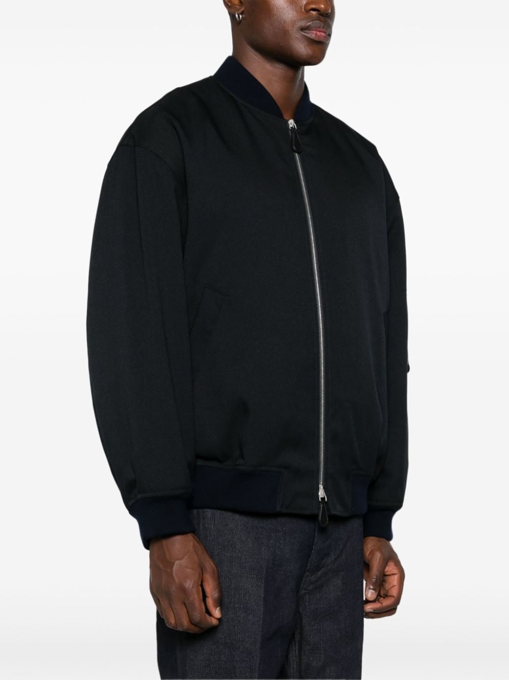 gabardine bomber jacket - 3