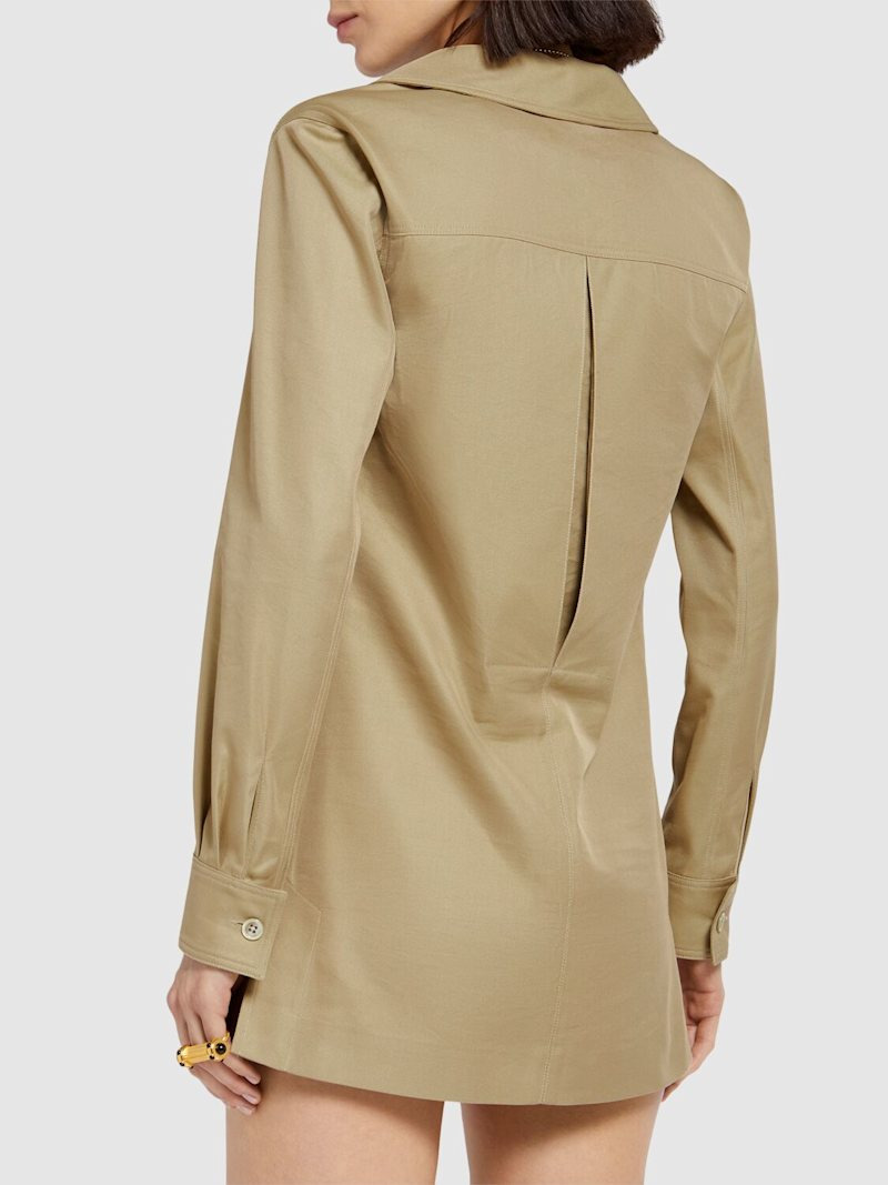 Cotton & silk twill safari mini dress - 3
