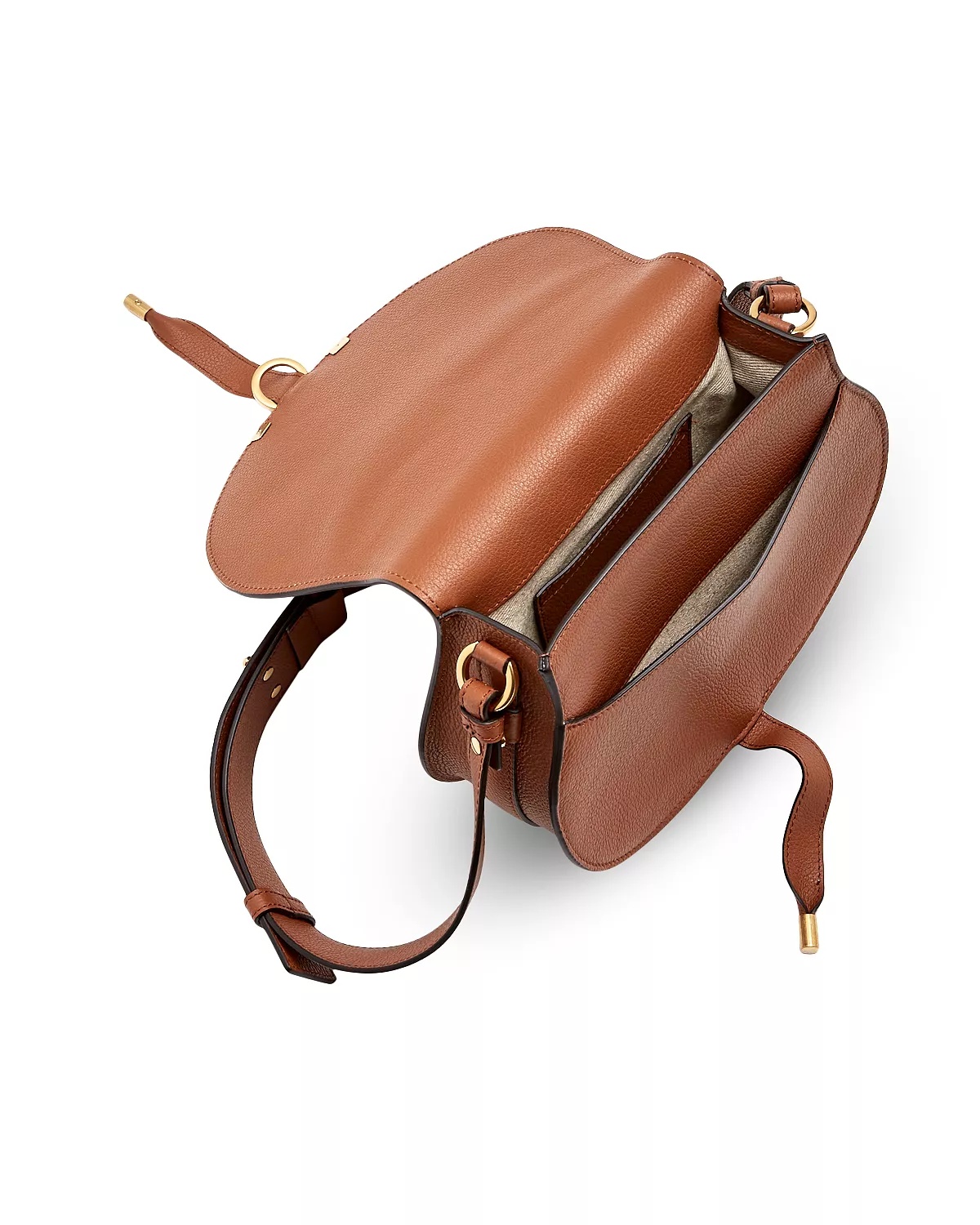 Marcie Small Leather Saddle Bag - 3