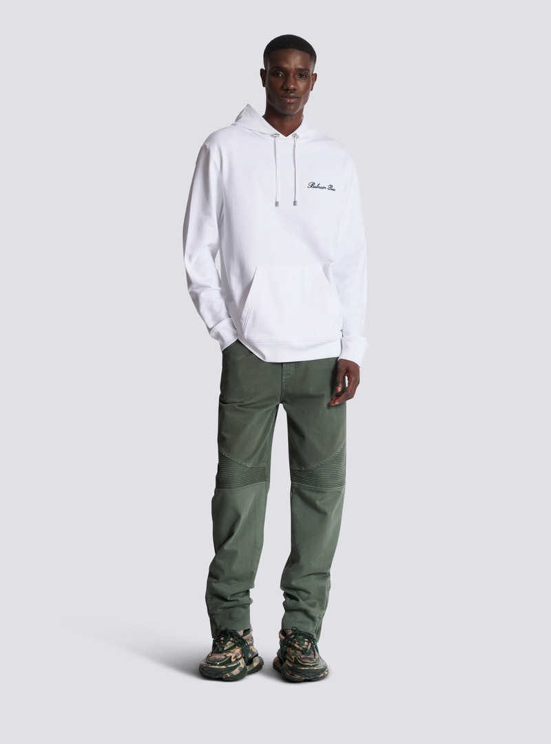 Balmain Loose-fit denim and jersey jeans outlook