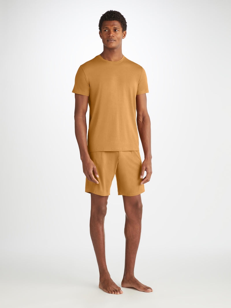 Men's Lounge Shorts Basel Micro Modal Stretch Gold - 4