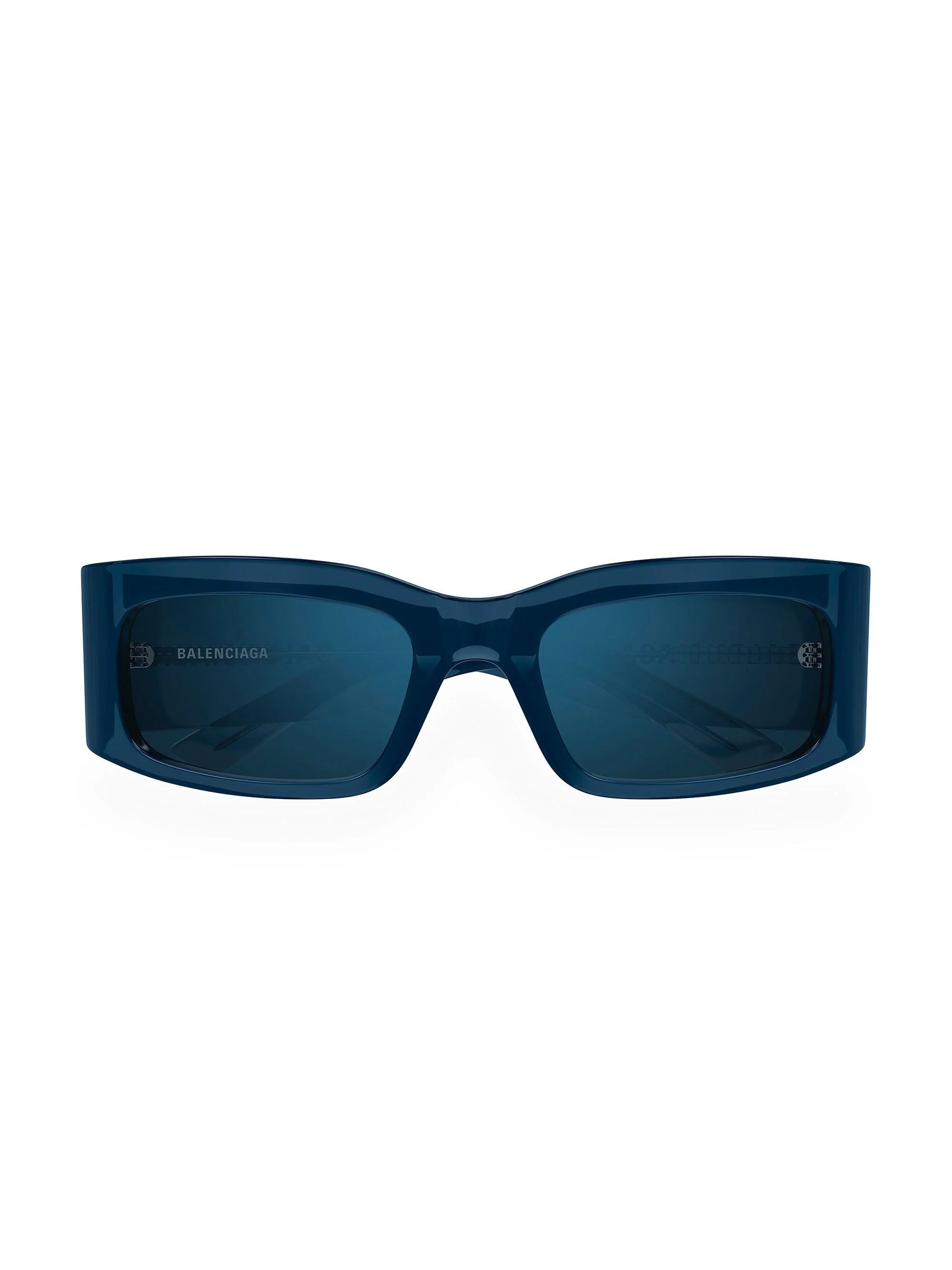 Men's Paper 56MM Rectangular Sunglasses - Navy Blue - 1