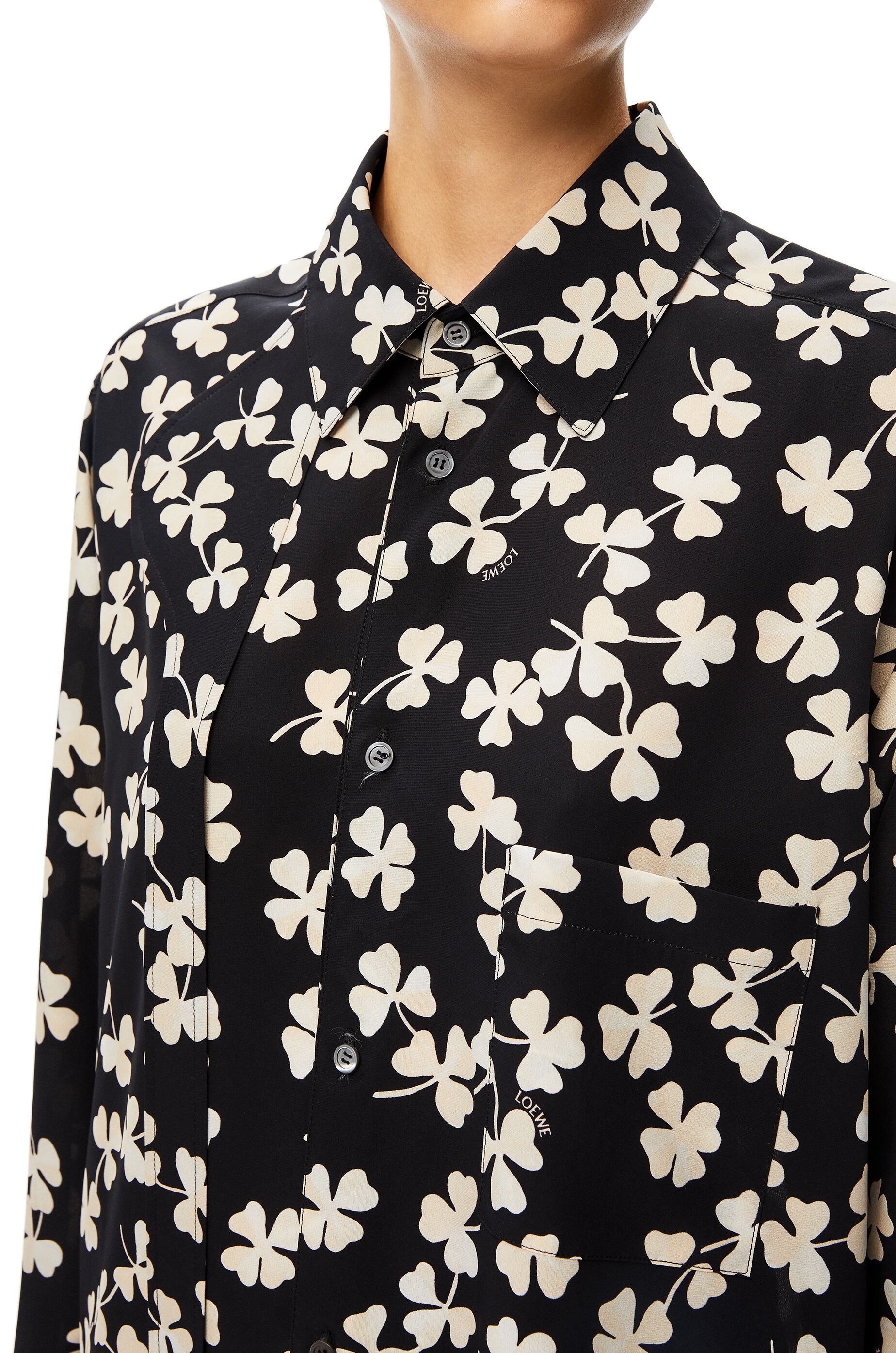 Long shirt in shamrock viscose - 4