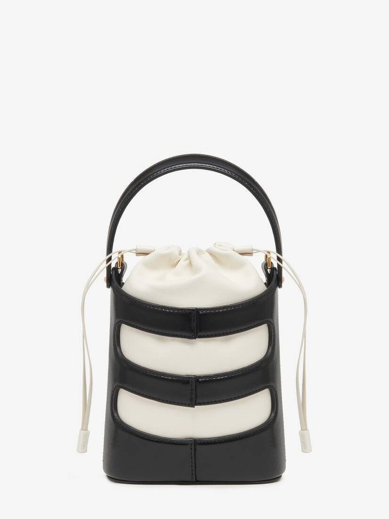 Women's The Rise Mini Bucket in Black/soft Ivory 4