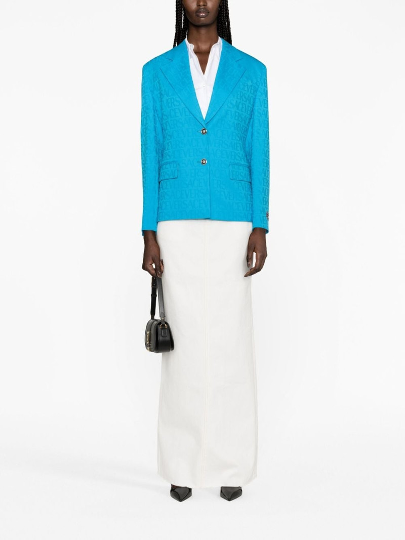VERSACE Versace Allover virgin-wool jacquard blazer outlook