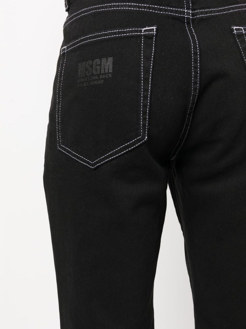 contrast stitching jeans - 5