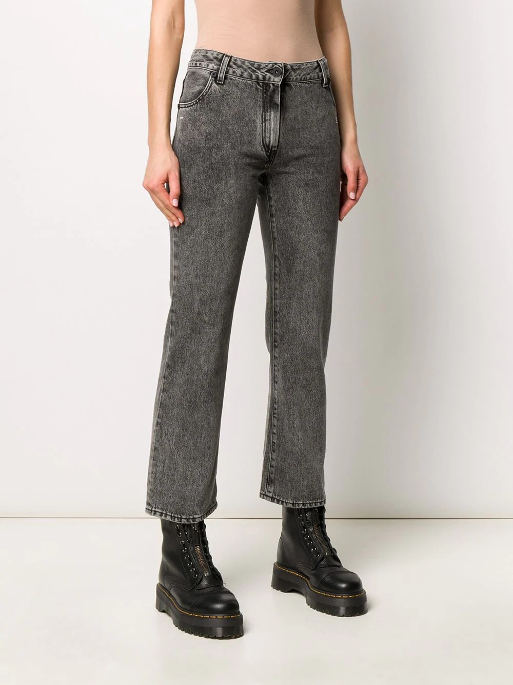 cropped leg mid-rise jeans - 3