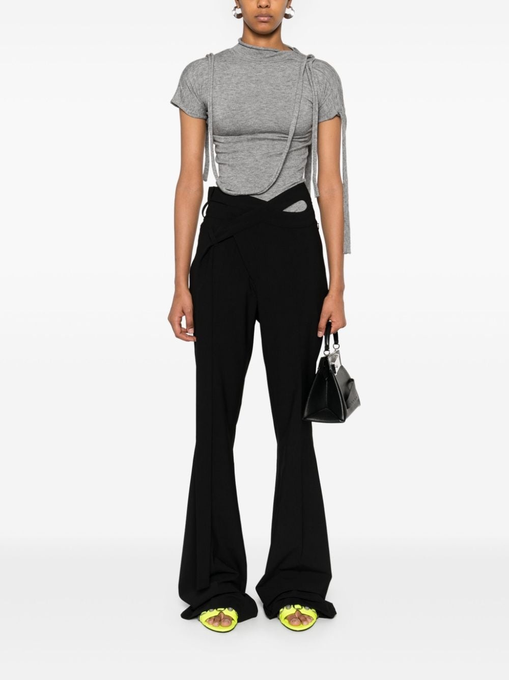 flared wrap trousers - 2